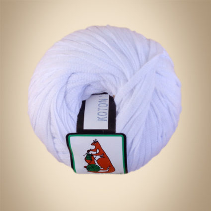 Κορδέλα Cotton, 100γρ, Βελονάκι No6-7, Λευκό